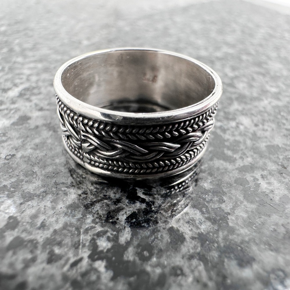 Sterling Silver NEW Braided Rope Band Ring 925 Comfort Fit Southwestern - Picture 2 of 7